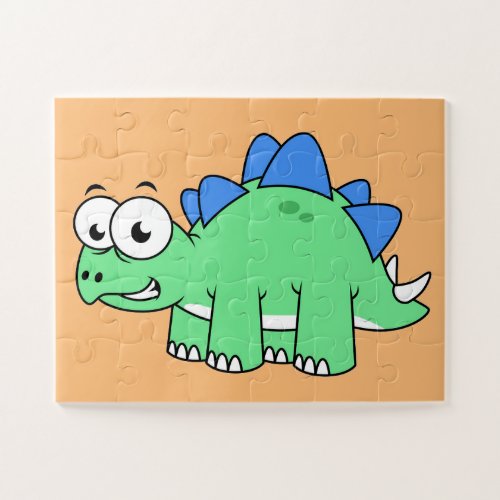 Cute Illustration Of A Stegosaurus 2 Jigsaw Puzzle