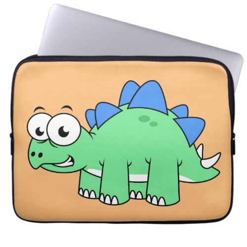 Cute Illustration Of A Stegosaurus 2 Laptop Sleeve