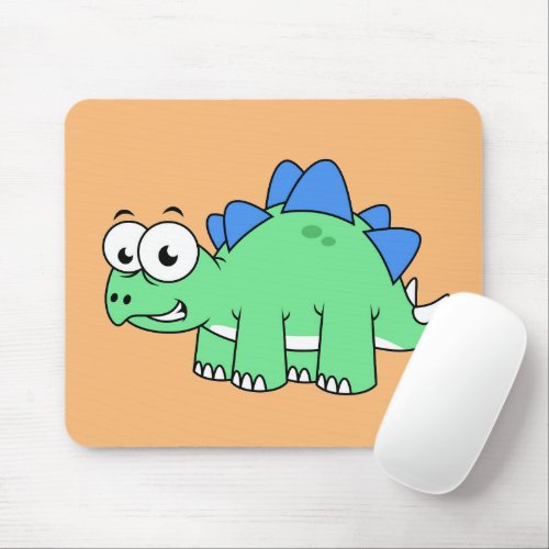 Cute Illustration Of A Stegosaurus 2 Mouse Pad