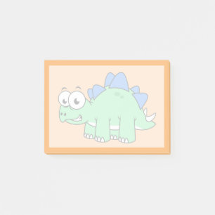 Cute Illustration Of A Stegosaurus. 2 Post-it Notes