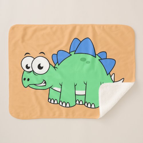 Cute Illustration Of A Stegosaurus 2 Sherpa Blanket