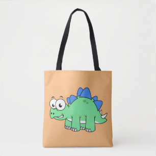 Cute Illustration Of A Stegosaurus. 2 Tote Bag