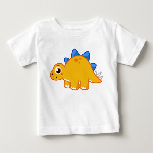 Cute Illustration Of A Stegosaurus Baby T_Shirt
