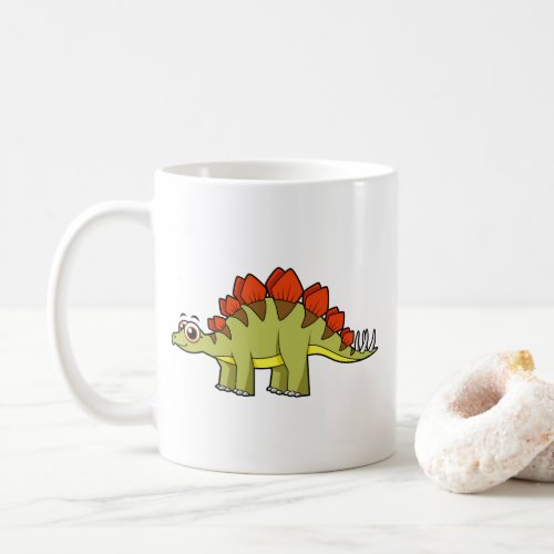 Cute Illustration Of A Stegosaurus Dinosaur Coffee Mug