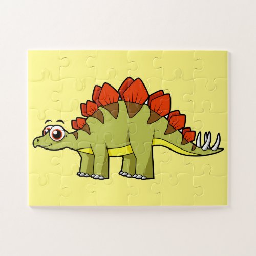 Cute Illustration Of A Stegosaurus Dinosaur Jigsaw Puzzle