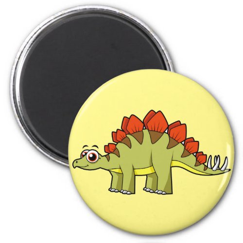 Cute Illustration Of A Stegosaurus Dinosaur Magnet