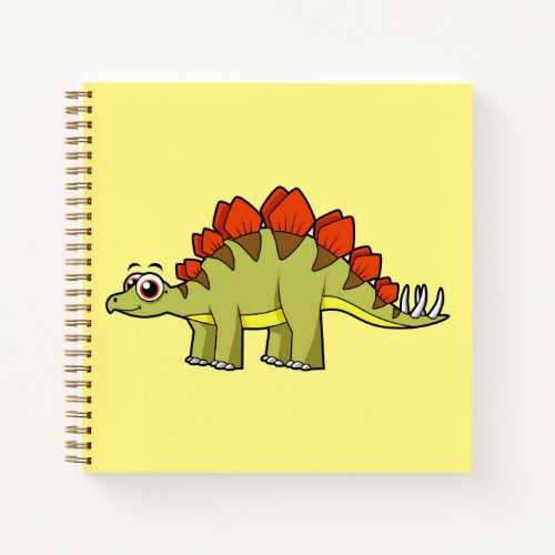 Cute Illustration Of A Stegosaurus Dinosaur Notebook