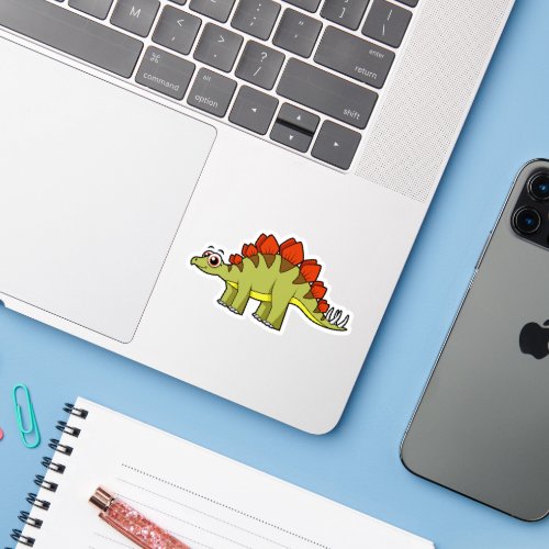 Cute Illustration Of A Stegosaurus Dinosaur Sticker