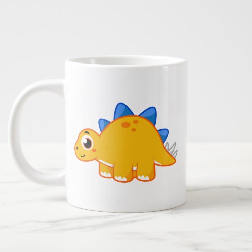Cute Illustration Of A Stegosaurus Giant Coffee Mug