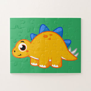 Cute Illustration Of A Stegosaurus. Jigsaw Puzzle