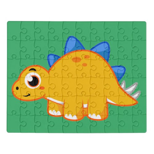 Cute Illustration Of A Stegosaurus Jigsaw Puzzle