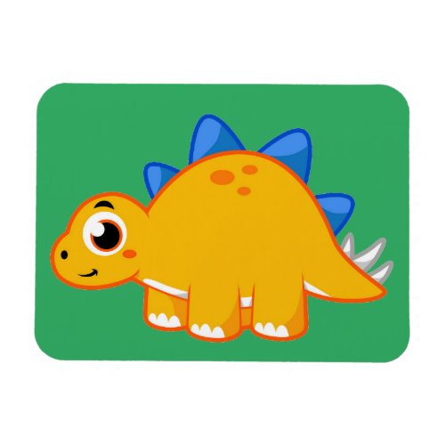 Cute Illustration Of A Stegosaurus Magnet