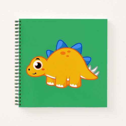 Cute Illustration Of A Stegosaurus Notebook
