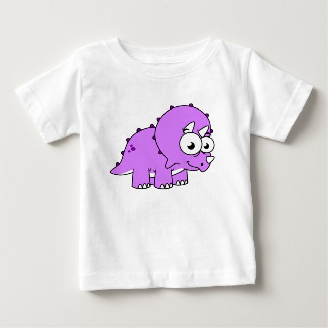 Cute Illustration Of A Triceratops. Baby T-Shirt (Front)