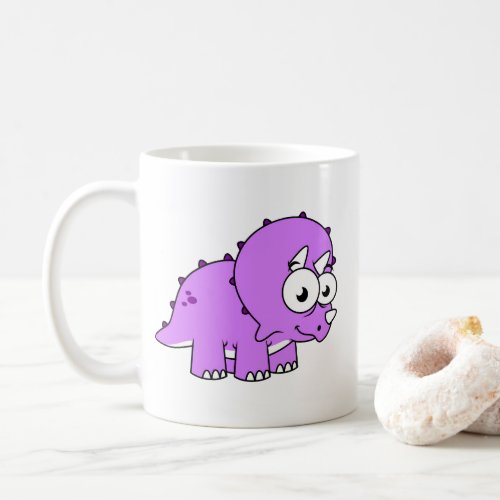 Cute Illustration Of A Triceratops Coffee Mug