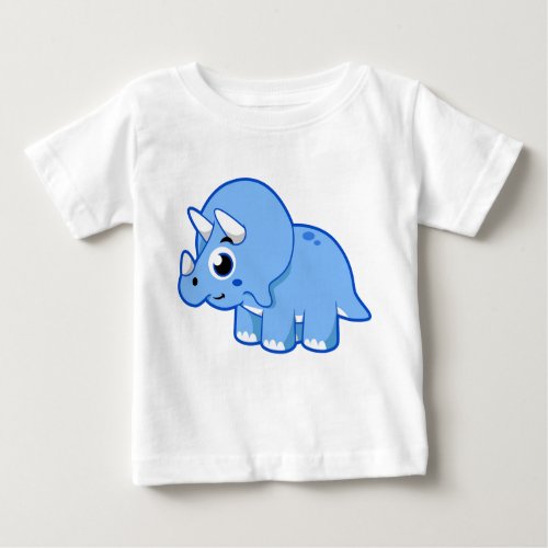 Cute Illustration Of A Triceratops Dinosaur Baby T_Shirt