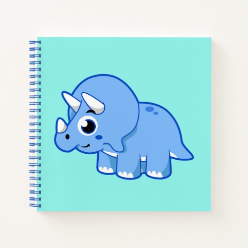 Cute Illustration Of A Triceratops Dinosaur Notebook