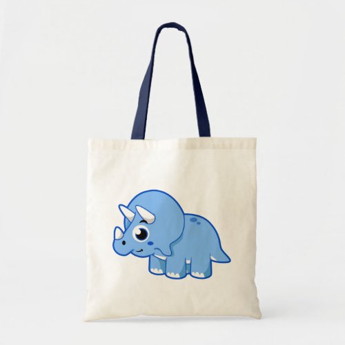 Cute Illustration Of A Triceratops Dinosaur Tote Bag
