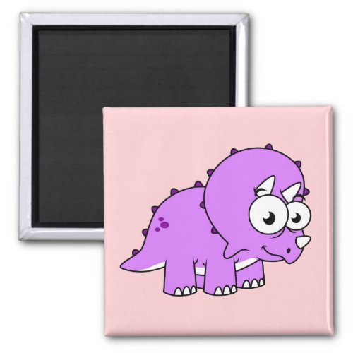 Cute Illustration Of A Triceratops Magnet