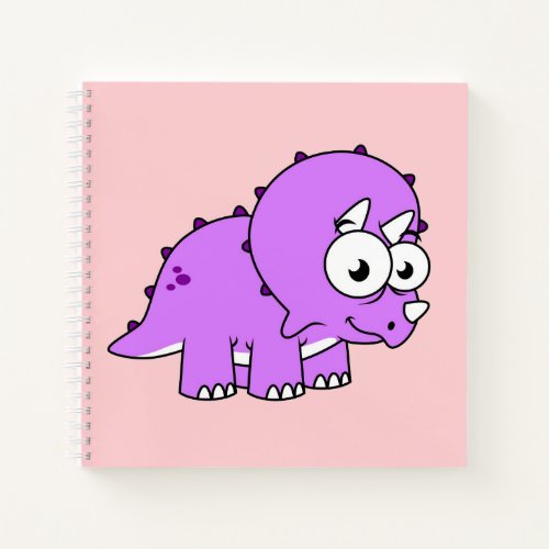 Cute Illustration Of A Triceratops Notebook