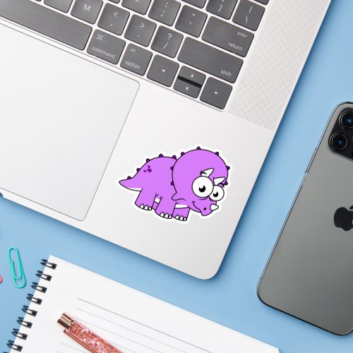 Cute Illustration Of A Triceratops Sticker