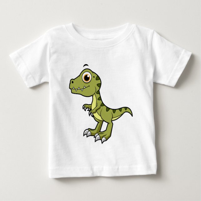 Cute Illustration Of A Tyrannosaurus Rex. Baby T-Shirt (Front)