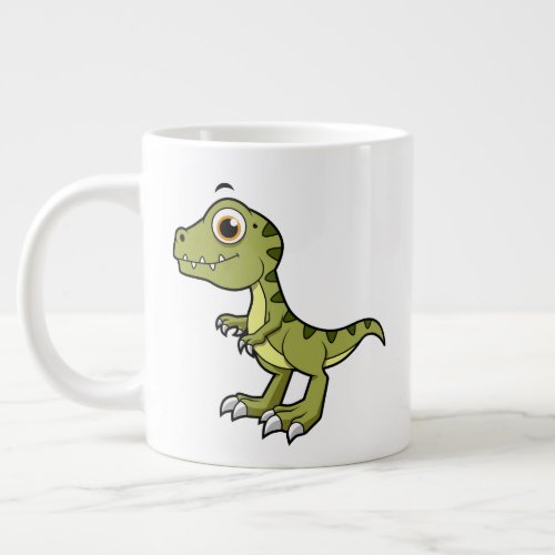 Cute Illustration Of A Tyrannosaurus Rex Giant Coffee Mug