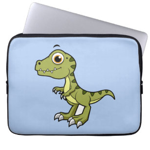 Cute Illustration Of A Tyrannosaurus Rex. Laptop Sleeve
