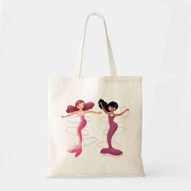 Cute illustration of mermaids' day on the Beach Tote Bag (Front)