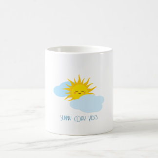 Cute Illustration of Sun Smile With Text mug