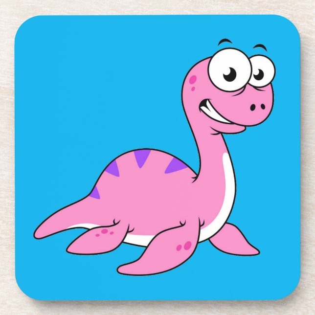 Cute Illustration Of The Loch Ness Monster. Beverage Coaster (Front)