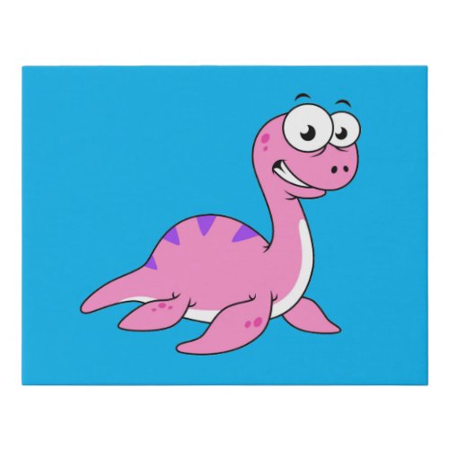Cute Illustration Of The Loch Ness Monster Faux Canvas Print