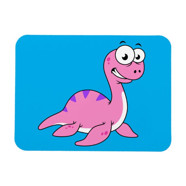 Cute Illustration Of The Loch Ness Monster. Magnet (Horizontal)