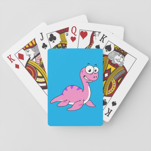 Cute Illustration Of The Loch Ness Monster Poker Cards