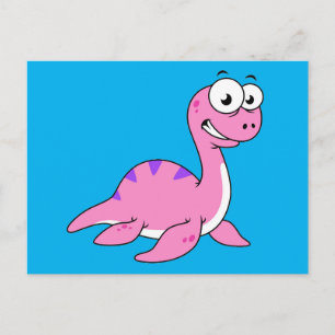 Cute Illustration Of The Loch Ness Monster. Postcard