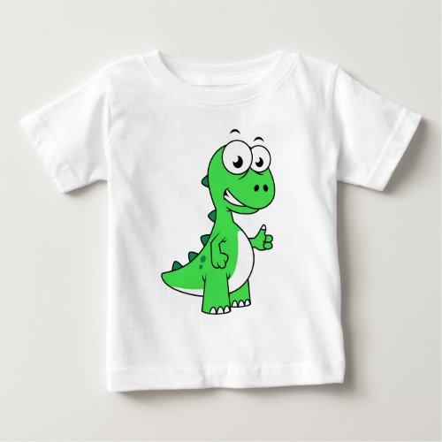 Cute Illustration Of Tyrannosaurus Rex 2 Baby T_Shirt