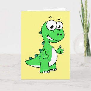 Cute Illustration Of Tyrannosaurus Rex. 2 Card