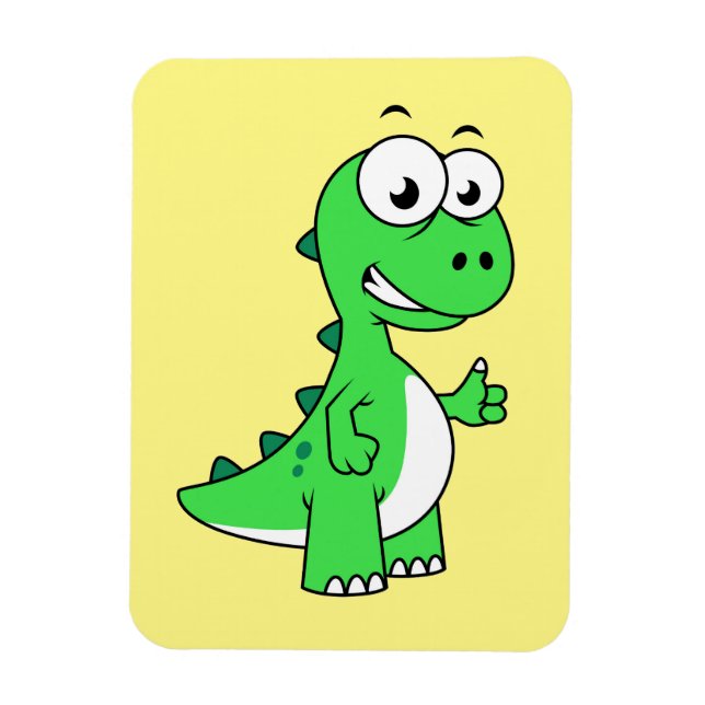 Cute Illustration Of Tyrannosaurus Rex. 2 Magnet (Vertical)