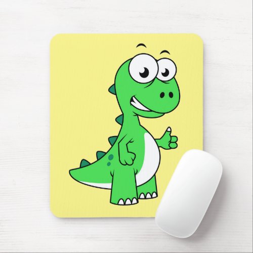 Cute Illustration Of Tyrannosaurus Rex 2 Mouse Pad