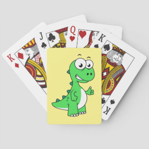 Cute Illustration Of Tyrannosaurus Rex. 2 Poker Cards