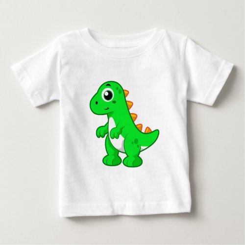 Cute Illustration Of Tyrannosaurus Rex Baby T_Shirt