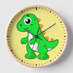 Cute Illustration Of Tyrannosaurus Rex. Clock
