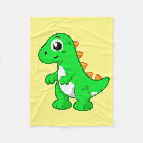 Cute Illustration Of Tyrannosaurus Rex Fleece Blanket