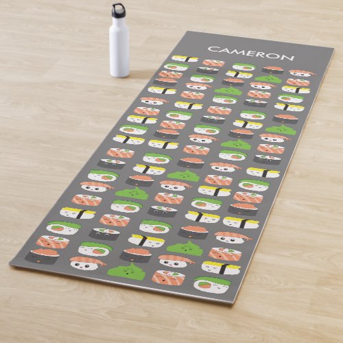 Cute Illustration Personalized Sushi Roll  Yoga Mat