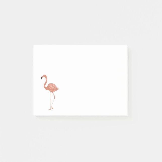  Cute illustration  red flamingo linocut  Post-it Notes (Front)