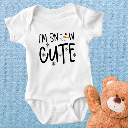 Cute Im Snow Cute Baby Bodysuit