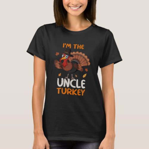 Cute Im The Uncle Turkey Family Matching T_Shirt
