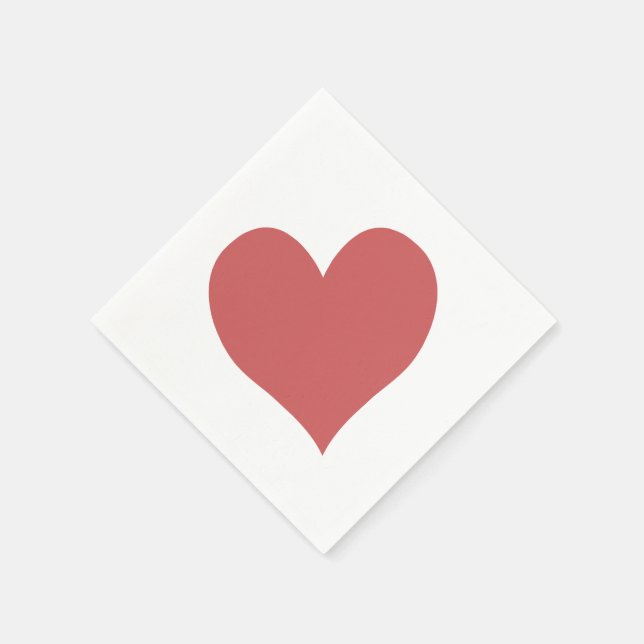 Cute Indian Red Heart Napkins (Corner)