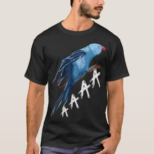 Cute Indian Ringneck Screaming Parakeet Bird Ornit T-Shirt