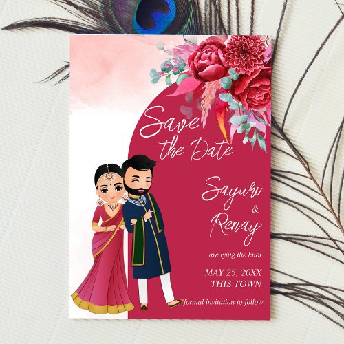 Cute Indian wedding invitation template